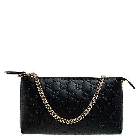 gucci black clutch with chain|gucci evening clutch.